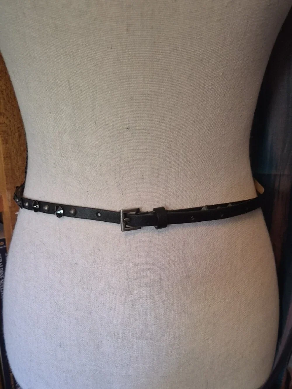 NWOT J. Crew Black Studded Leather Belt Sz Small